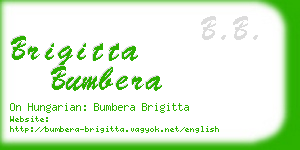 brigitta bumbera business card